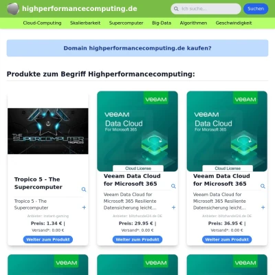 Screenshot highperformancecomputing.de