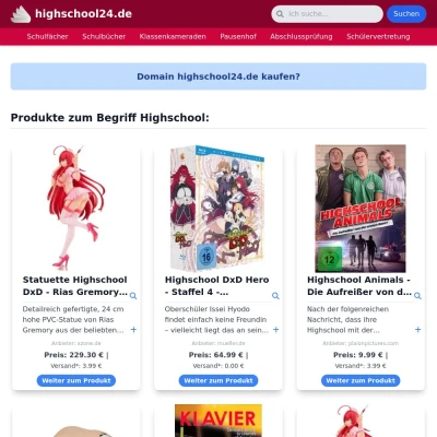 Screenshot highschool24.de