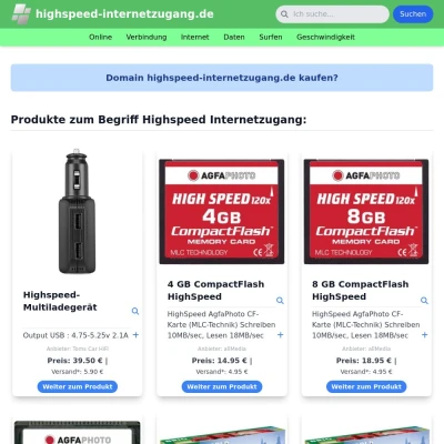 Screenshot highspeed-internetzugang.de