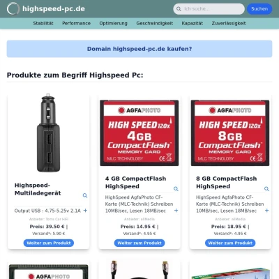 Screenshot highspeed-pc.de