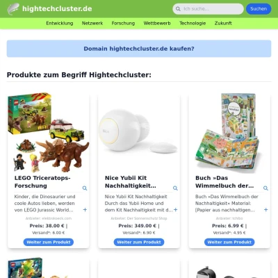 Screenshot hightechcluster.de