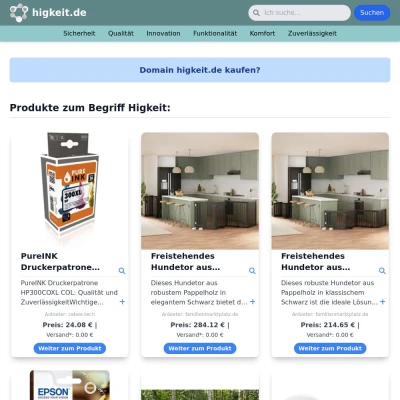 Screenshot higkeit.de