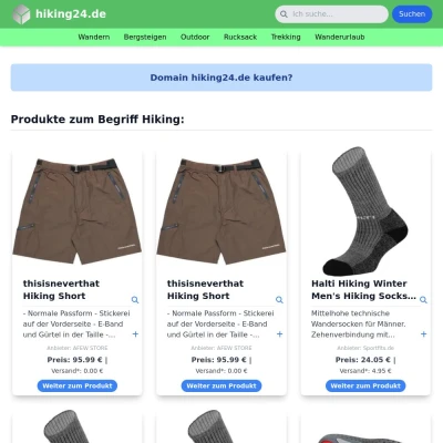 Screenshot hiking24.de