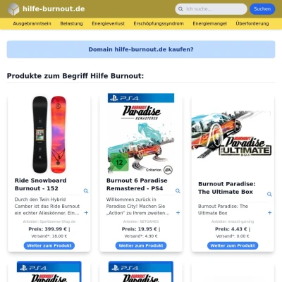 Screenshot hilfe-burnout.de