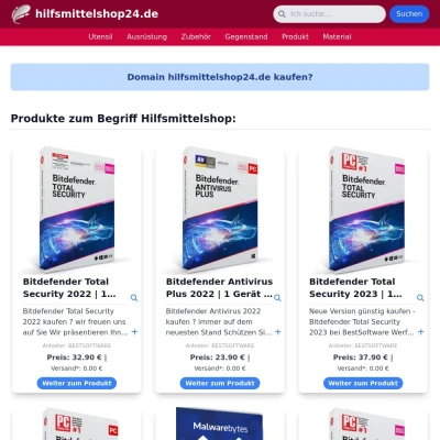 Screenshot hilfsmittelshop24.de