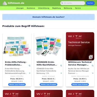 Screenshot hilfsteam.de