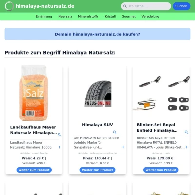 Screenshot himalaya-natursalz.de