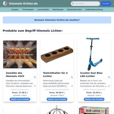 Screenshot himmels-lichter.de