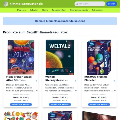 Screenshot himmelsaequator.de