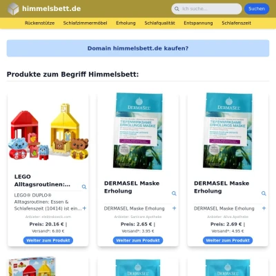Screenshot himmelsbett.de
