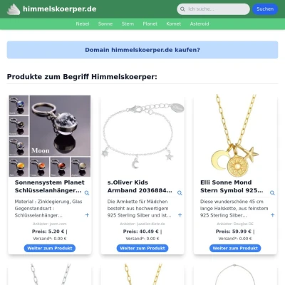 Screenshot himmelskoerper.de