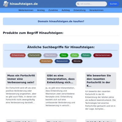 Screenshot hinaufsteigen.de