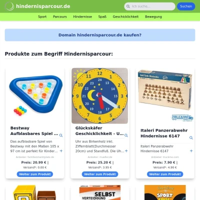 Screenshot hindernisparcour.de