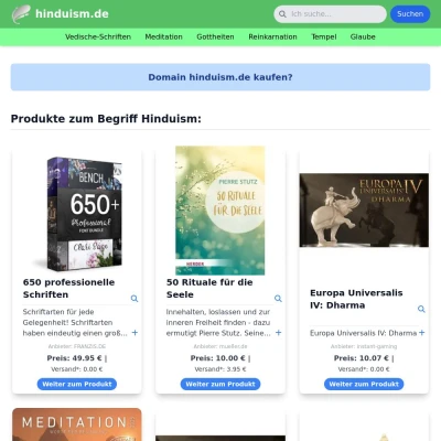 Screenshot hinduism.de