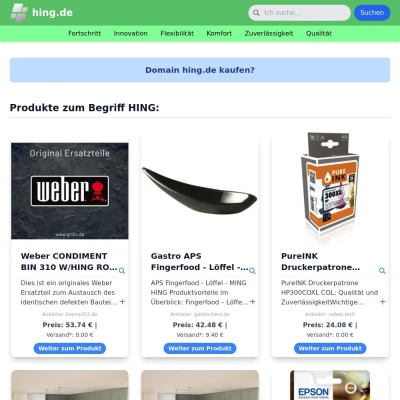 Screenshot hing.de