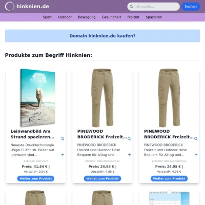 Screenshot hinknien.de
