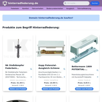 Screenshot hinterradfederung.de