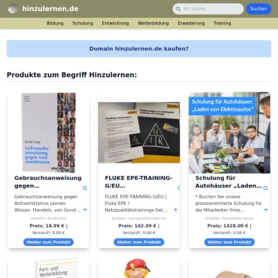 Screenshot hinzulernen.de