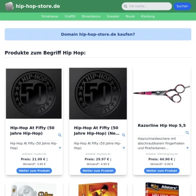 Screenshot hip-hop-store.de