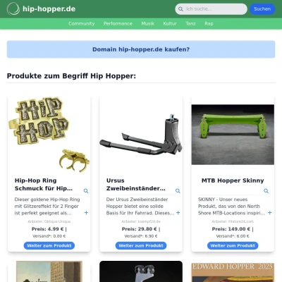 Screenshot hip-hopper.de