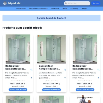 Screenshot hipad.de