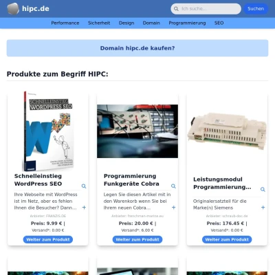 Screenshot hipc.de