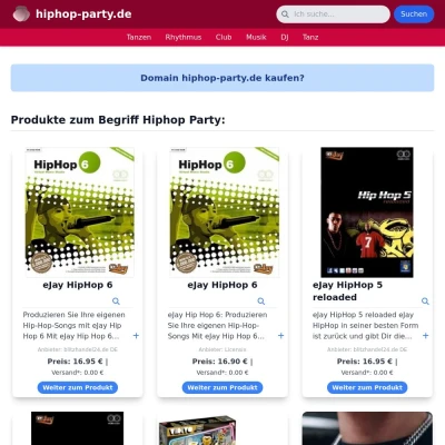 Screenshot hiphop-party.de