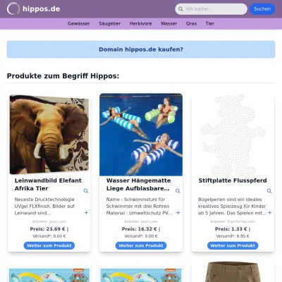 Screenshot hippos.de