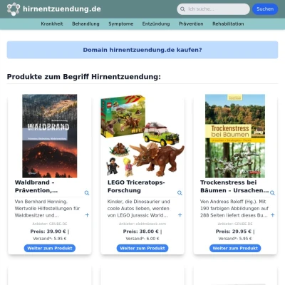 Screenshot hirnentzuendung.de