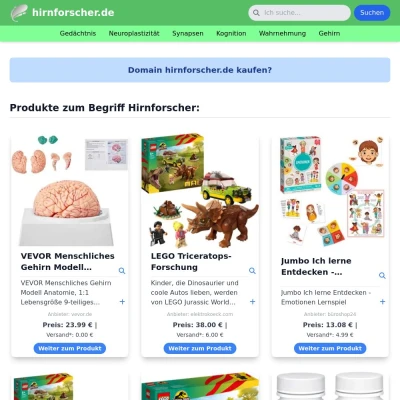 Screenshot hirnforscher.de