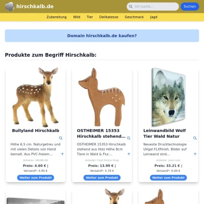 Screenshot hirschkalb.de