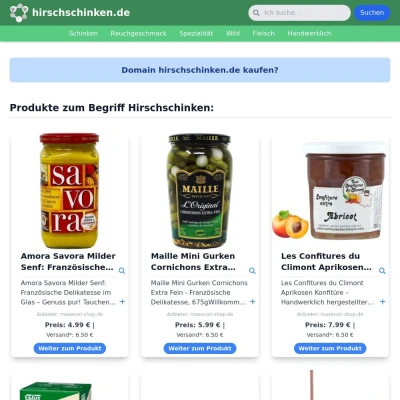 Screenshot hirschschinken.de