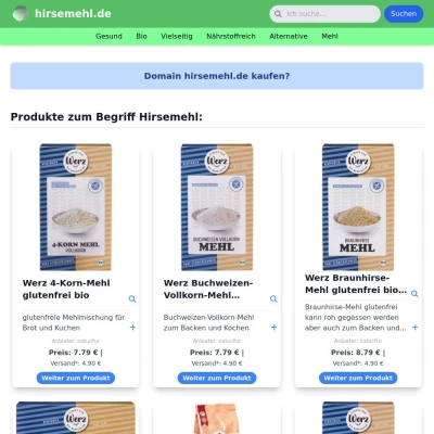 Screenshot hirsemehl.de