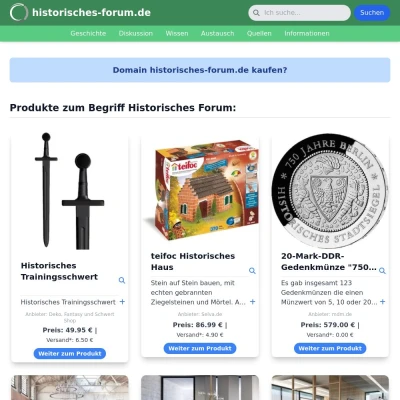 Screenshot historisches-forum.de