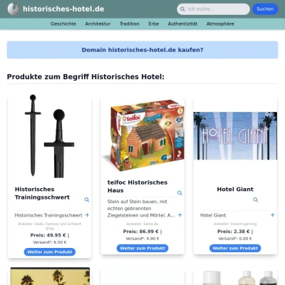 Screenshot historisches-hotel.de