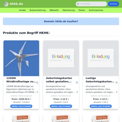 Screenshot hkhk.de