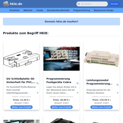 Screenshot hkie.de