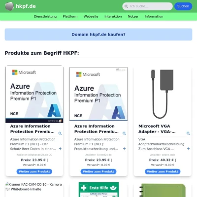 Screenshot hkpf.de