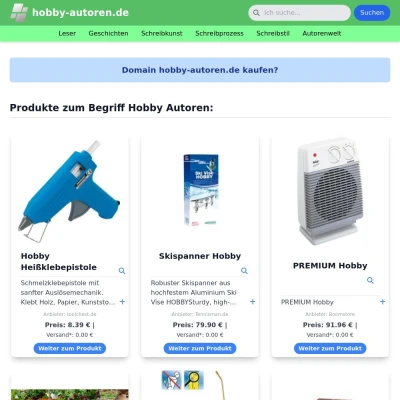 Screenshot hobby-autoren.de