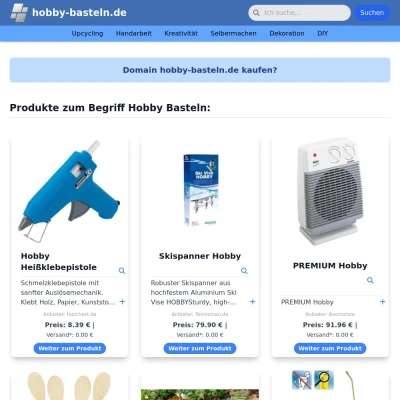 Screenshot hobby-basteln.de