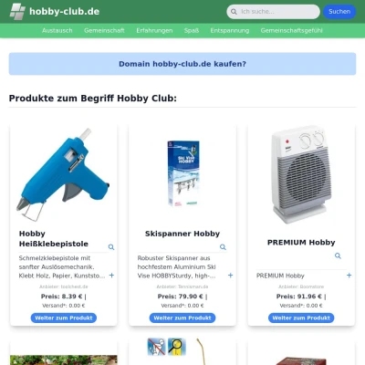 Screenshot hobby-club.de