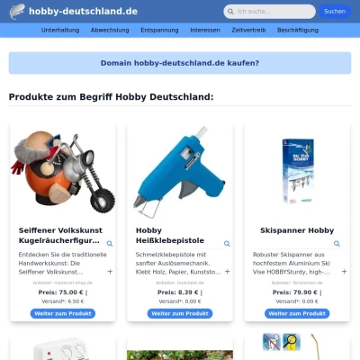 Screenshot hobby-deutschland.de