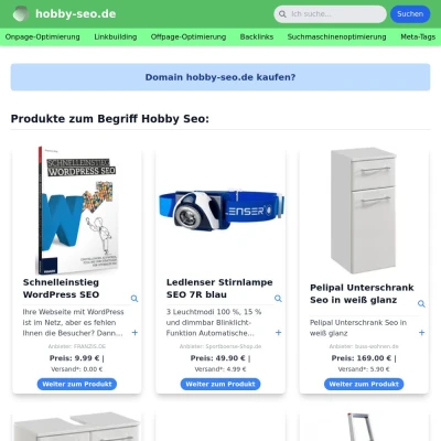 Screenshot hobby-seo.de