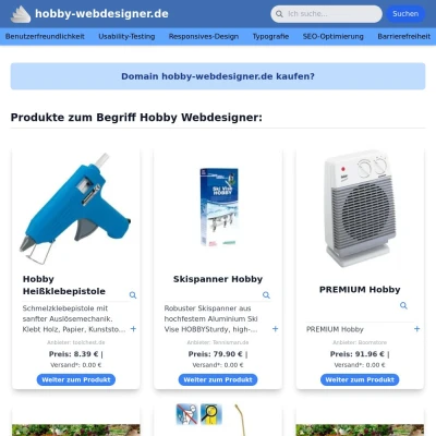 Screenshot hobby-webdesigner.de