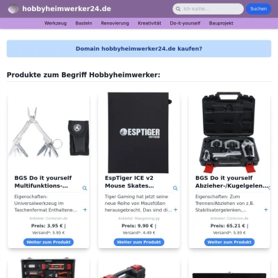 Screenshot hobbyheimwerker24.de