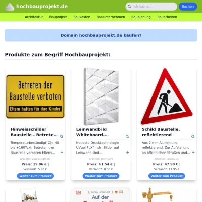 Screenshot hochbauprojekt.de