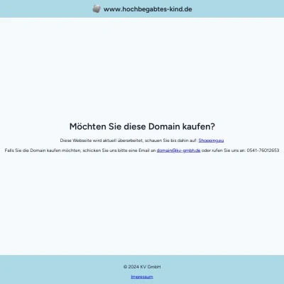 Screenshot hochbegabtes-kind.de