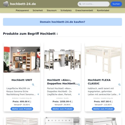 Screenshot hochbett-24.de