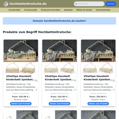 Screenshot hochbettmitrutsche.de