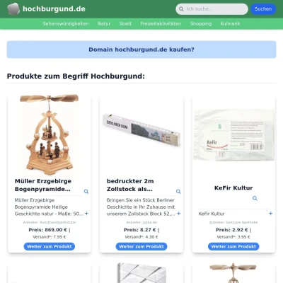 Screenshot hochburgund.de